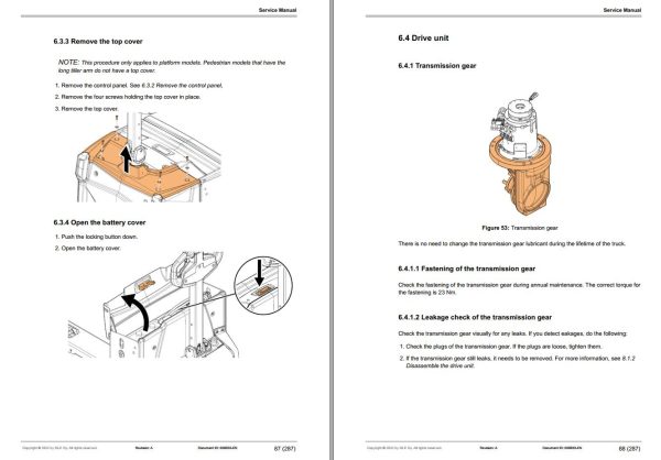 Mitsubishi Forklift PBP16N3 to PBP20N3R Hydraulic Circuit Diagram Service Manual 1