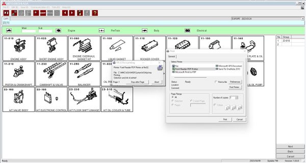 Mitsubishi MMC ASA 04.2023 General Export Europe USA Japan Spare Parts Catalog 2
