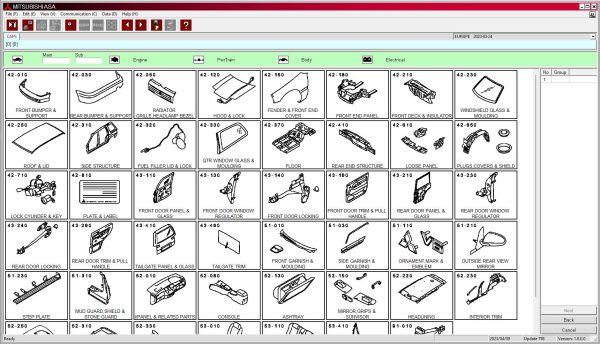 Mitsubishi MMC ASA 04.2023 General Export Europe USA Japan Spare Parts Catalog 3