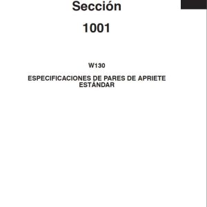New Holland Loader W130 Service Manual 75314336 ES