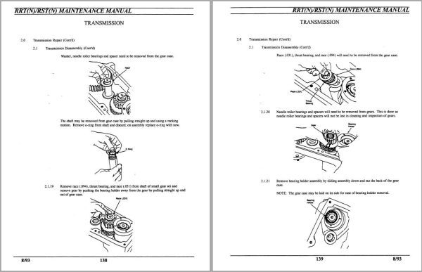 Nissan Foorklift RRTN130 RRTN134 RRTN140 RRTN145 RDT140 RST150 Maintenance Manual 1