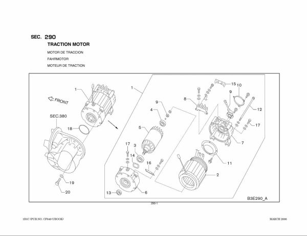 Nissan Forklift 1B1C Parts Catalog CF640 UBOOK 2006 EN DE FR ES 1