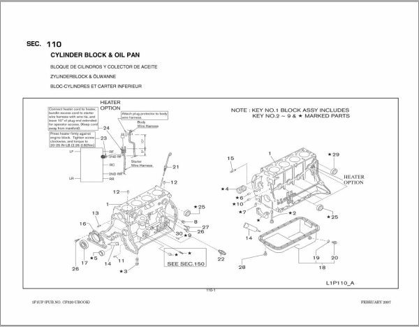 Nissan Forklift 1F1UP Parts Catalog CF680 UBOOK 02.2007 EN DE FR ES 1