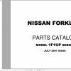 Nissan Forklift 1F1UP Parts Catalog CF680 UBOOK 07.2007 EN DE FR ES