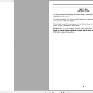 Nissan Forklift 1W3 1W4 Service Manual 2009