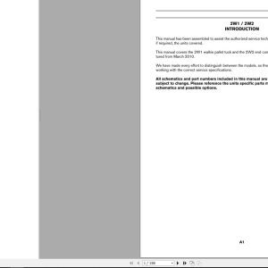 Nissan Forklift 2W1 2W2 Service Manual 2W12W2 MAINT 2010