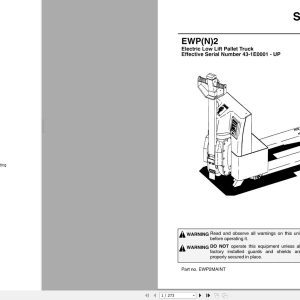 Nissan Forklift EWP N 2 Service Manual EWP2MAINT 2002