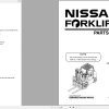 Nissan Forklift F04G F04B F04GU F04BU Parts Catalog CF622 UBOOK 2007