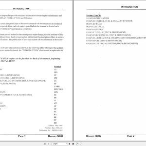 Nissan Forklift J01 J02 Service Manual Sm3Ej 012G0 2002