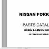 Nissan Forklift L02UCU Parts Catalog CF580 UBOOK 2007 EN DE FR ES