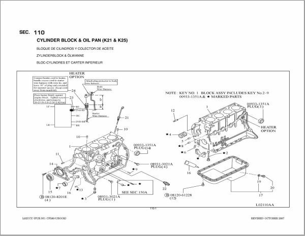 Nissan Forklift L02UCU Parts Catalog CF580 UBOOK 2007 EN DE FR ES 1