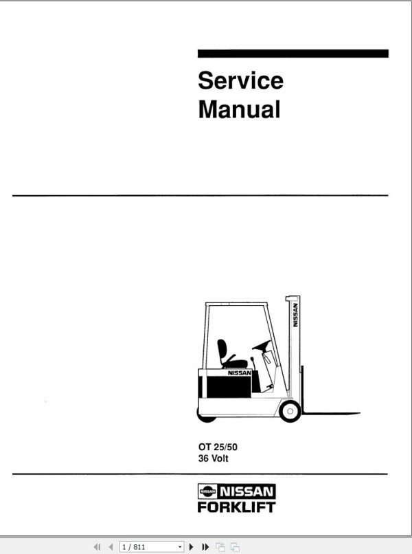 Nissan Forklift OT25 OT50 Service Manual