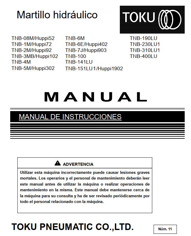 Takeuchi Accessory HUPPI Series Parts Manual