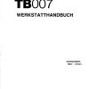 Takeuchi Excavator TB007 Parts Workshop Manual DE EN