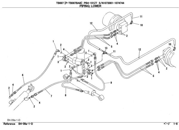 Takeuchi Excavator TB007 Workshop Operators Parts Manual 2