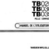 Takeuchi Excavator TB025 TB030 TB035 Parts Workshop Operators Manual FR EN