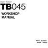 Takeuchi Excavator TB045 Workshop Parts Operators Manual