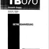 Takeuchi Excavator TB070 Parts Workshop Operators Manual DE EN