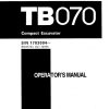 Takeuchi Excavator TB070 Workshop Operators Parts Manual 2