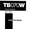 Takeuchi Excavator TB070W Workshop Operators Parts Manual