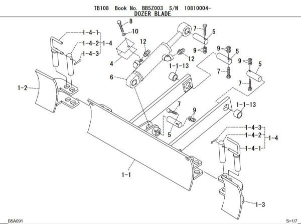 Takeuchi Excavator TB108 Workshop Parts Operators Manual IT EN 2