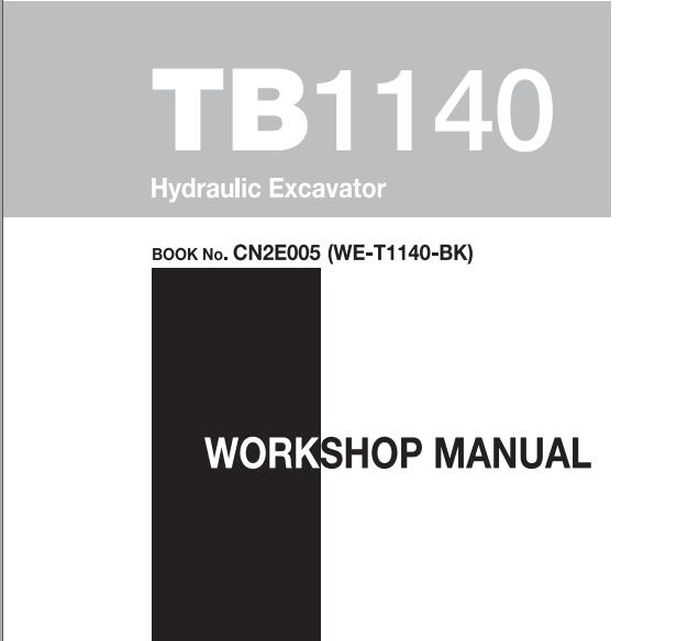 Takeuchi Excavator TB1140 Operators Parts Workshop Manual EN ES 2