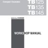 Takeuchi Excavator TB125 TB135 TB145 Parts Workshop Operators Manual FR EN 1