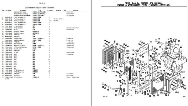 Takeuchi Excavator TB125 to TB150 Workshop Operators Parts Manual 3