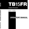 Takeuchi Excavator TB15 TB25FR Operators Parts Workshop Manual 2