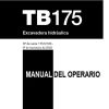 Takeuchi Excavator TB175 Operators Parts Workshop Manual EN ES