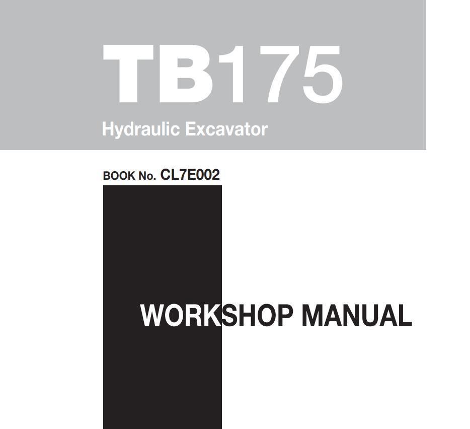 Takeuchi Excavator TB175 Operators Parts Workshop Manual EN ES 2