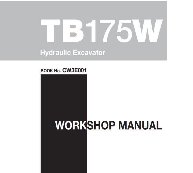 Takeuchi Excavator TB175W Operators Parts Workshop Manual EN ES 2