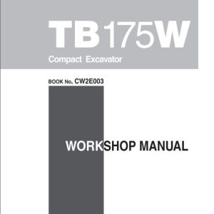 Takeuchi Excavator TB175W Parts Workshop Operators Manual FR EN 1