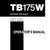 Takeuchi Excavator TB175W Workshop Operators Parts Manual