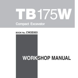 Takeuchi Excavator TB175W Workshop Parts Operators Manual IT EN 1