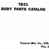 Takeuchi Excavator TB21 Parts Manual