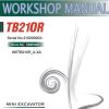 Takeuchi Excavator TB210R Workshop Parts Operators Manual