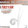 Takeuchi Excavator TB215R Operators Parts Workshop Manual ES EN