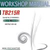 Takeuchi Excavator TB215R Operators Parts Workshop Manual ES EN 1