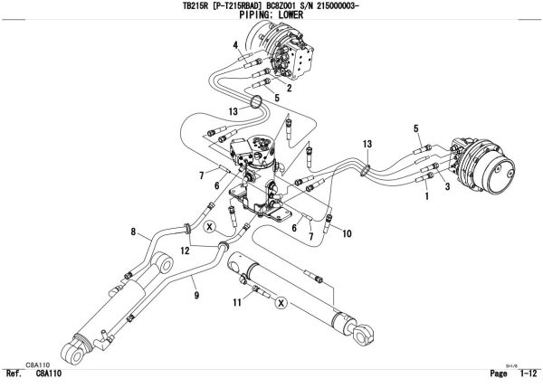 Takeuchi Excavator TB215R Operators Parts Workshop Manual ES EN 2