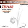 Takeuchi Excavator TB215R Parts Workshop Operators Manual DE EN
