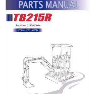 Takeuchi Excavator TB215R Parts Workshop Operators Manual DE EN 1