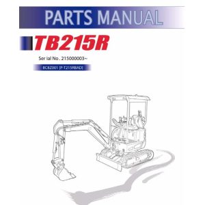 Takeuchi Excavator TB215R Parts Workshop Operators Manual FR EN 2
