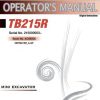 Takeuchi Excavator TB215R Workshop Operators Parts Manual 2