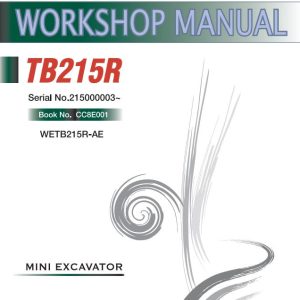Takeuchi Excavator TB215R Workshop Parts Operators Manual IT EN 1
