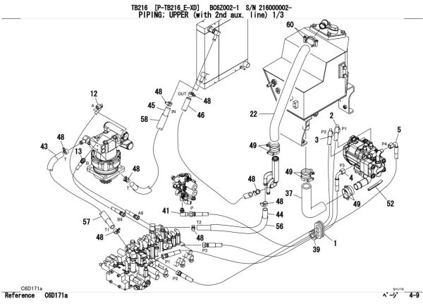 Takeuchi Excavator TB216 Operators Parts Workshop Manual ES EN 1