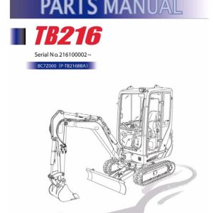 Takeuchi Excavator TB216 Parts Workshop Operators Manual DE EN 1