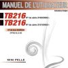 Takeuchi Excavator TB216 Parts Workshop Operators Manual FR EN