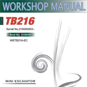 Takeuchi Excavator TB216 Workshop Parts Operators Manual IT EN 1