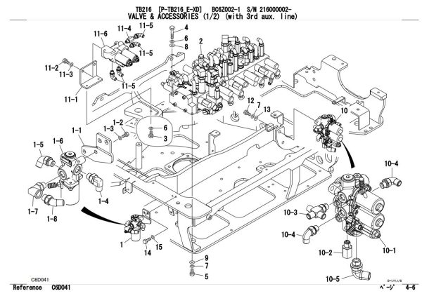 Takeuchi Excavator TB216 Workshop Parts Operators Manual IT EN 2